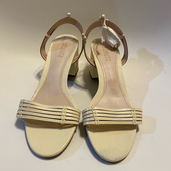 Schutz Najila Ankle Wrap Leather Heeled Sandals Doesn't have one of the straps** - Picture 2 of 10